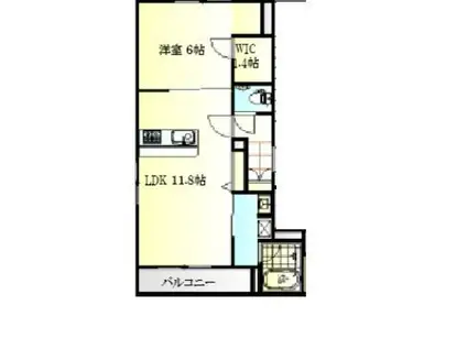 FEE DES NEIGES(1LDK/2階)の間取り写真