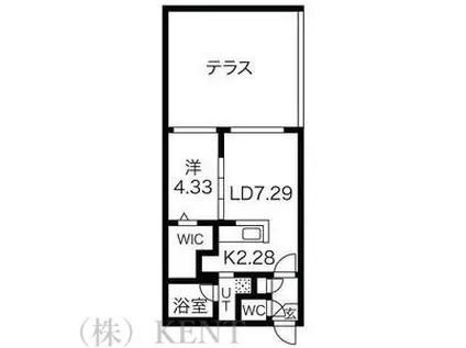 SーRESIDENCE西町(1LDK/1階)の間取り写真