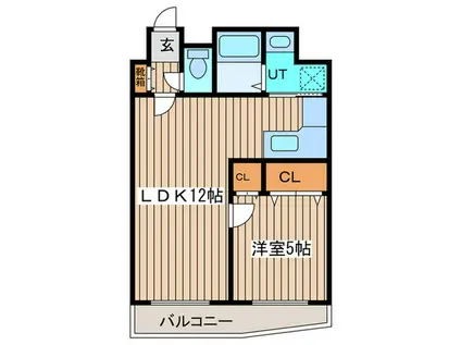 レーヴ・フロレゾン(1LDK/2階)の間取り写真