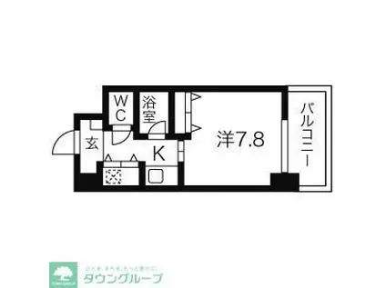 AXIS桜通内山(1K/7階)の間取り写真