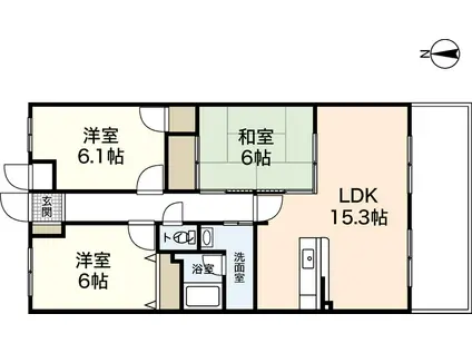 ステラKOI(3LDK/1階)の間取り写真
