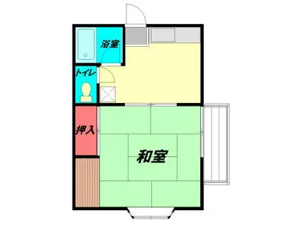 イーストコース ト雅(1DK/2階)の間取り写真