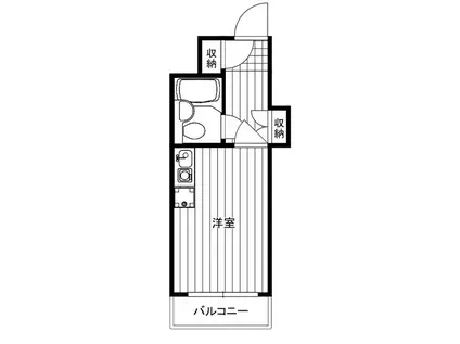 カーサ・パセオ(ワンルーム/2階)の間取り写真
