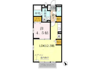 FELICE(1LDK/1階)の間取り写真