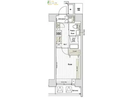 マキシヴ鶴見(1K/3階)の間取り写真