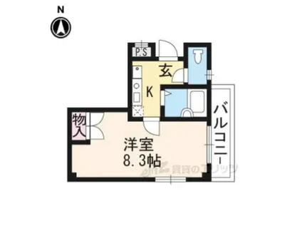 メゾンルミエール(1K/2階)の間取り写真