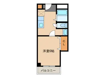 メゾンミハラ(1K/1階)の間取り写真