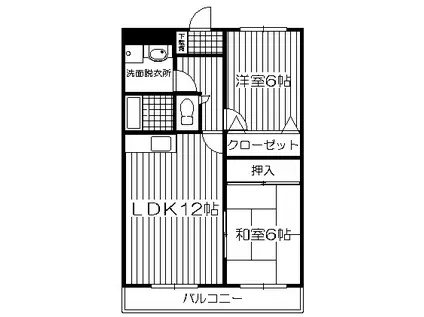 パストラルGOTO(2LDK/1階)の間取り写真