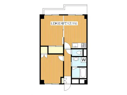 シャトー初台 1LDK(1LDK/2階)の間取り写真