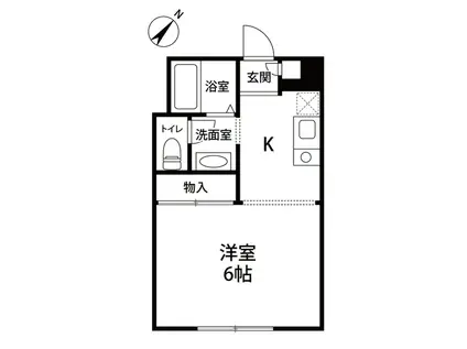 ジュネス名谷(1K/1階)の間取り写真