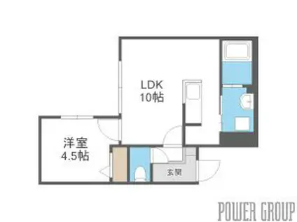 ライズEN17(1LDK/2階)の間取り写真