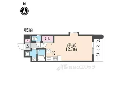 メルベーユ立花(ワンルーム/6階)の間取り写真