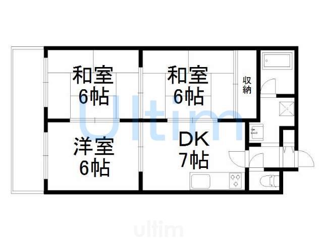 ロイヤルコーポ(3DK/8階)の間取り写真