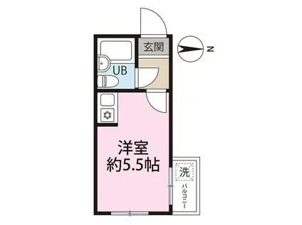 レオパレスボストンハウスIII(ワンルーム/2階)の間取り写真