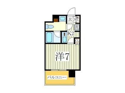 PARK AXIS 柏(1K/12階)の間取り写真