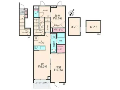 日野市東平山 工事(2LDK/2階)の間取り写真