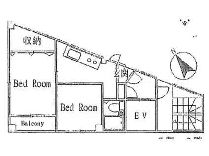 リマールビルII(2K/5階)の間取り写真