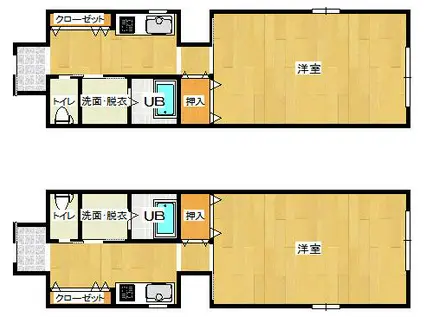 オーシャンビューV(1K/6階)の間取り写真