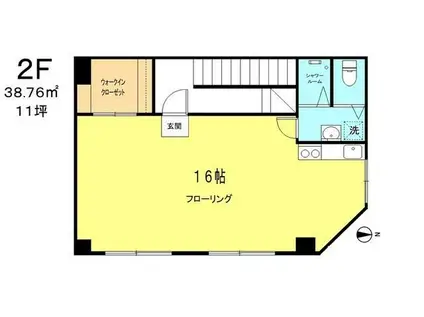 サンライズ高円寺(ワンルーム/2階)の間取り写真