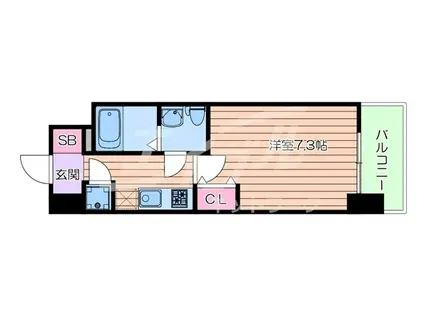 セレニテ京橋クレア(1K/7階)の間取り写真