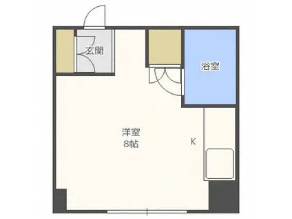 ヴィラムラカミ大通21(ワンルーム/2階)の間取り写真