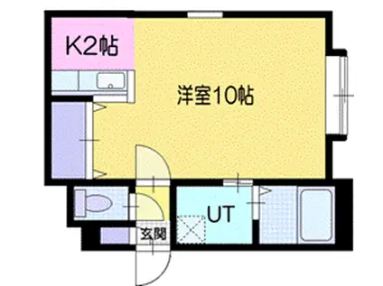 ティエルノルース(1K/2階)の間取り写真