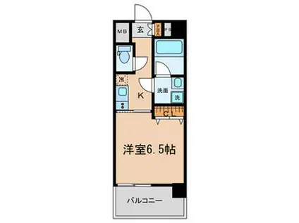 プレミアム浅間町(1K/4階)の間取り写真