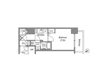 エスリード新栄テセラ(1K/3階)の間取り写真