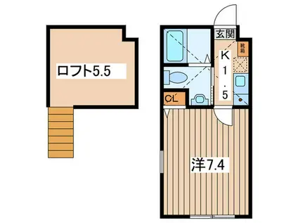 メゾンアプリコット(1K/1階)の間取り写真