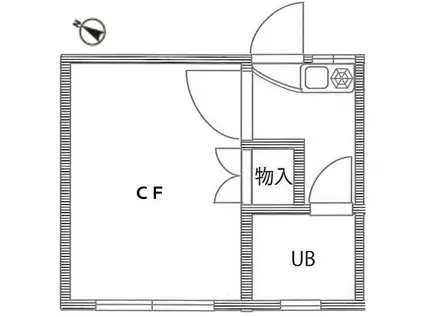 アムール笹塚(1K/1階)の間取り写真