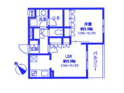 VILLE FRERES(1LDK/3階)の間取り写真