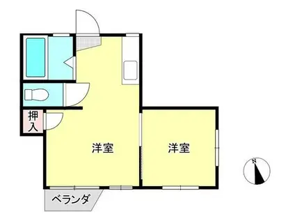 第二匠家ビル(1LDK/4階)の間取り写真