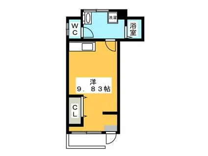 井上ビル(ワンルーム/1階)の間取り写真