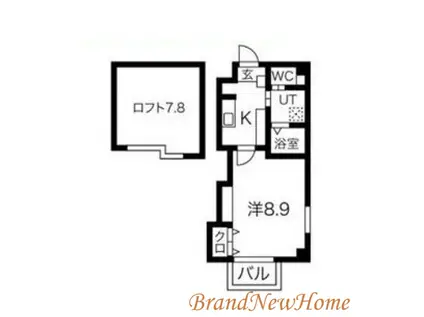 エヌエムスワサントセット・ウエスト(1K/2階)の間取り写真