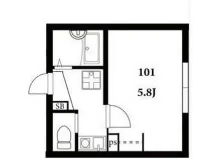 MAISONBUDDY(1K/1階)の間取り写真
