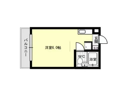 エルビス警固(ワンルーム/3階)の間取り写真