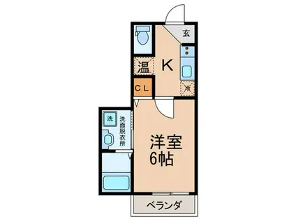 SHINKRIOS(1K/1階)の間取り写真