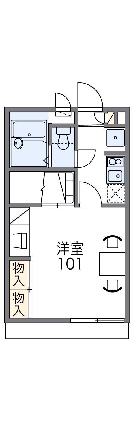 レオパレスサマールK(1K/2階)の間取り写真
