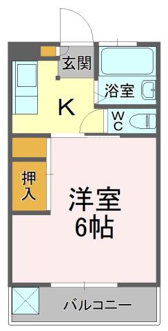 コスモス18(1K/1階)の間取り写真