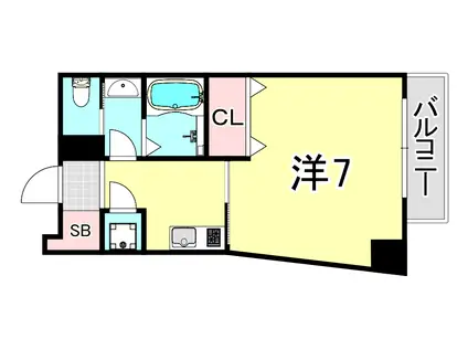 GRAND-K靭公園(1K/6階)の間取り写真