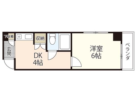 K ISHIDA(1DK/5階)の間取り写真
