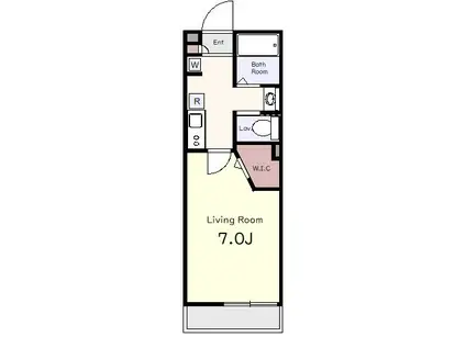 ダン・フォセ上池袋(1K/1階)の間取り写真