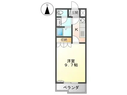 タックシュトラーゼ(1K/2階)の間取り写真