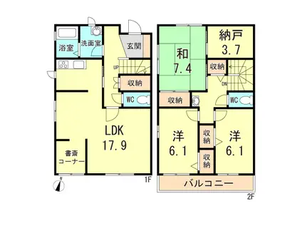 セントポーリア鴻池(3SLDK/1階)の間取り写真
