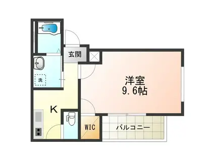 ラフィーネ聖天坂VI(1K/1階)の間取り写真