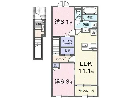 プライマル日本橋馬喰町(1DK/3階)の間取り写真