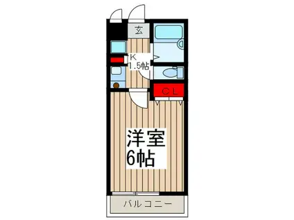 コンフォートマンション仲町第2(1K/2階)の間取り写真