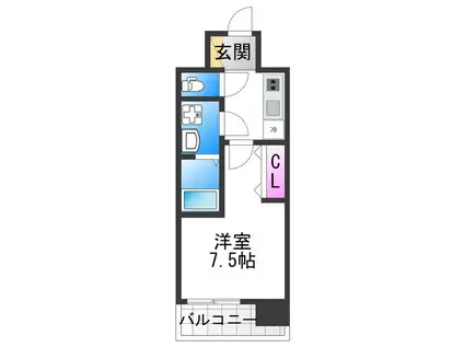 LOUIS RESIDENCE 天王寺町北(1K/10階)の間取り写真