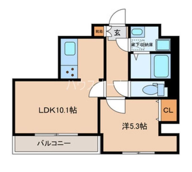 MON CHATON(1LDK/5階)の間取り写真