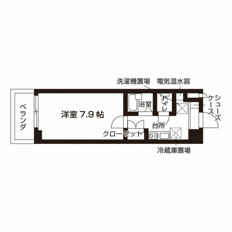 アル・ソーレ上前津(1K/7階)の間取り写真
